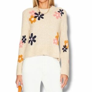 Rails Anise Sweater in Jewel Floral Cozy Crewneck Long Sleeve Size Small